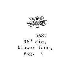 PSC 5682 - EMD DIESEL LOCOMOTIVE BLOWER FAN BLADES - O SCALE