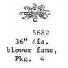 PSC 5682 - EMD DIESEL LOCOMOTIVE BLOWER FAN BLADES - O SCALE