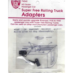 IHC 4242 - PASSENGER CAR SUPER FREE ROLLING TRUCK ADAPTERS - HO SCALE