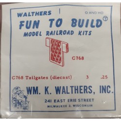 WALTHERS C768 - PASSENGER CAR TAILGATES - HO SCALE