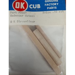 HERKIMER 2027 - OK STREAMLINER PASSENGER CAR UNDERBODY DETAIL- HO SCALE