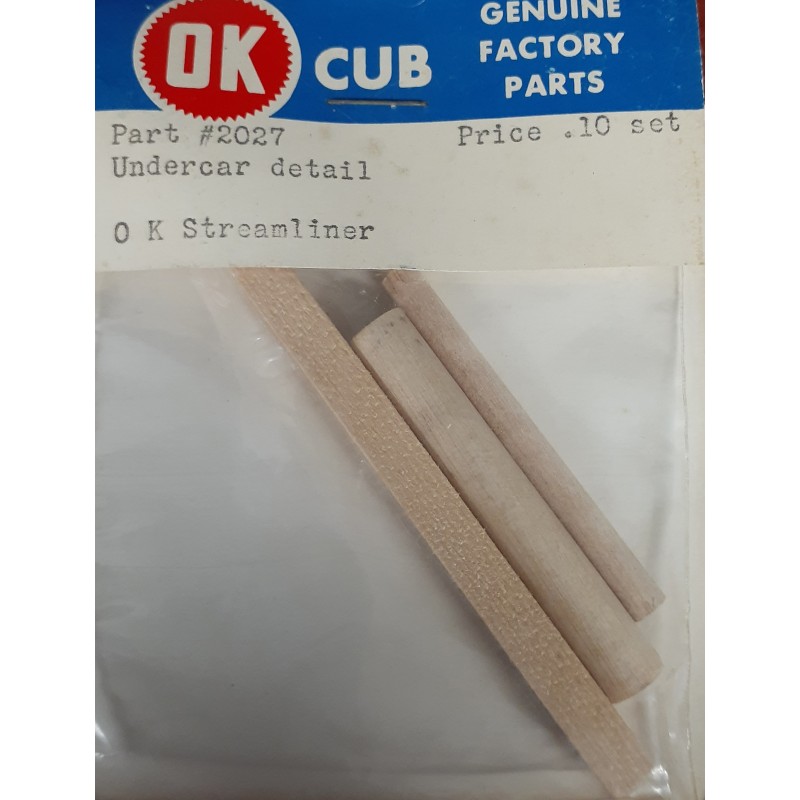 HERKIMER 2027 - OK STREAMLINER PASSENGER CAR UNDERBODY DETAIL- HO SCALE