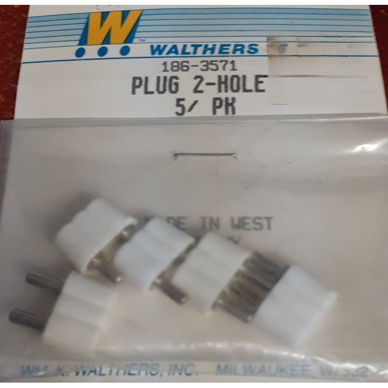 BRAWA 3571 - MODELLSPIELWAREN PLUG 2-POLE - 1/3" CENTRES