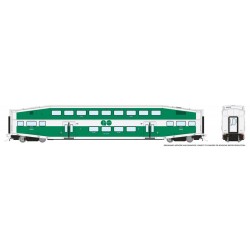 HIGHBALL RAP-034-HO - RAPIDO BI-LEVEL COMMUTER CARS - GO TRANSIT NUMBERS - HO SCALE
