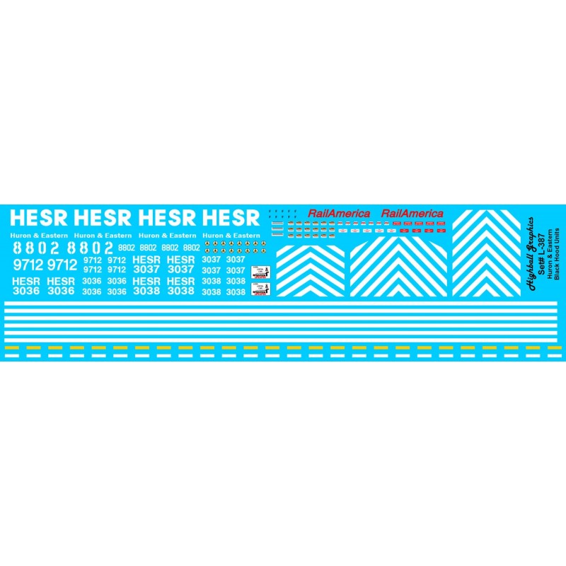 HIGHBALL L-387 - HURON & EASTERN DIESEL LOCMOTIVES - HO SCALE