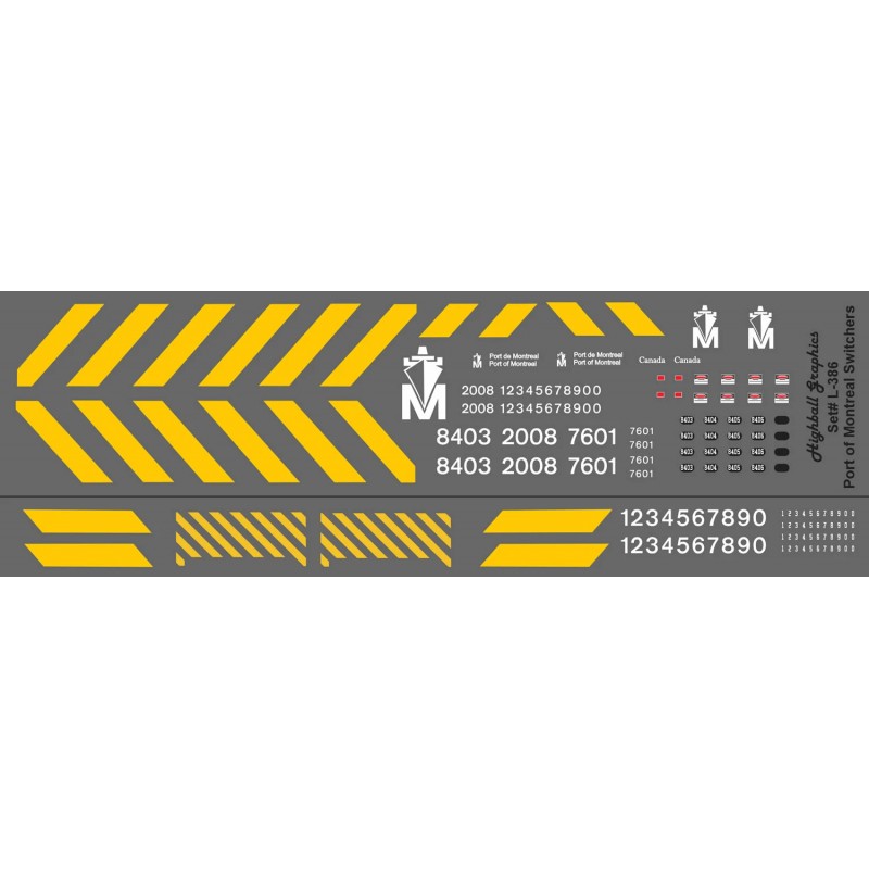 HIGHBALL L-386 - PORT OF MONTREAL DIESEL SWITCHERS - HO SCALE