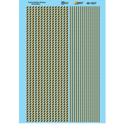 MICROSCALE DECAL 48-1527 - CAUTION/SAFETY STRIPING YELLOW/BLACK - O SCALE