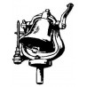 CAL-SCALE 190-317 - STEAM LOCOMOTIVE BELL WITH BRACKET - HO SCALE