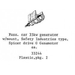 PSC 33244 - PASSENGER CAR SPICER 35kw GENERATOR - HO SCALE