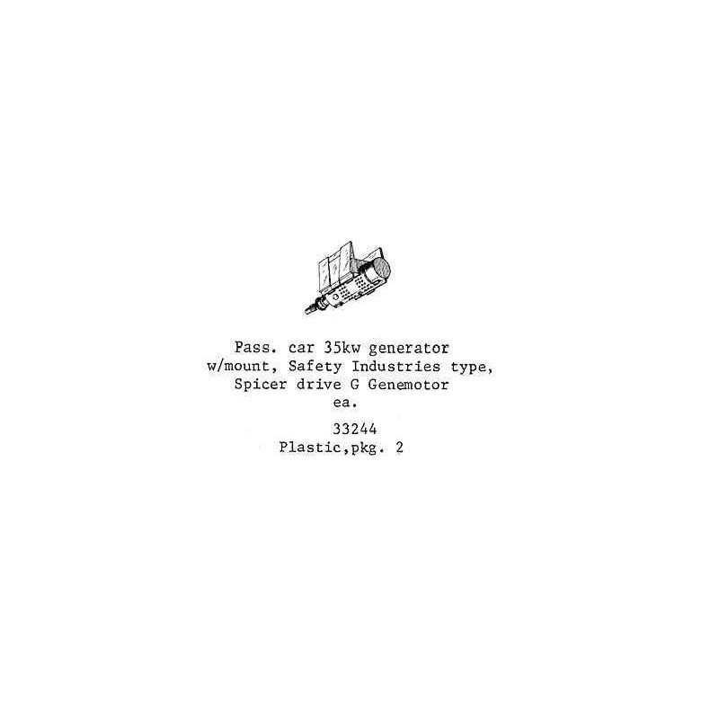 PSC 33244 - PASSENGER CAR SPICER 35kw GENERATOR - HO SCALE