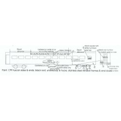 BLACK CAT DECAL - BC023 - CANADIAN PACIFIC 2200 SERIES COACH - GOLD - HO SCALE