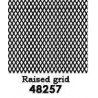 PSC 48257 - BRASS SAFETY TREAD - RAISED GRID - .020" THICK - 5"x7" SHEET