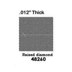 PSC 48260 - BRASS SAFETY TREAD - RAISED DIAMOND - .012" THICK - 5"x7" SHEET