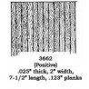 PSC 3662 - BRASS ETCHED PLANK WITH GRAIN - .025" THICK - .123" BETWEEN LINES - HO SCALE