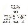 PSC 319 - WORKING HINGES - .110" x .340" - HO SCALE