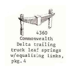 PSC 4360 - STEAM LOCOMOTIVE DELTA TRAILING TRUCK LEAF SPRINGS - O SCALE