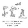 PSC 40583 - CAMEL BOXCAR DOOR HARDWARE SET - O SCALE