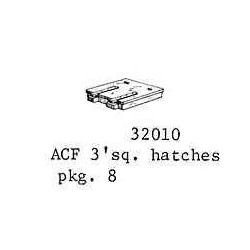 PSC 32010 - COVERED HOPPER ROOF HATCHES - SQUARE - HO SCALE