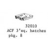 PSC 32010 - COVERED HOPPER ROOF HATCHES - SQUARE - HO SCALE