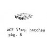 PSC 32011 - COVERED HOPPER ROOF HATCHES - SQUARE - HO SCALE
