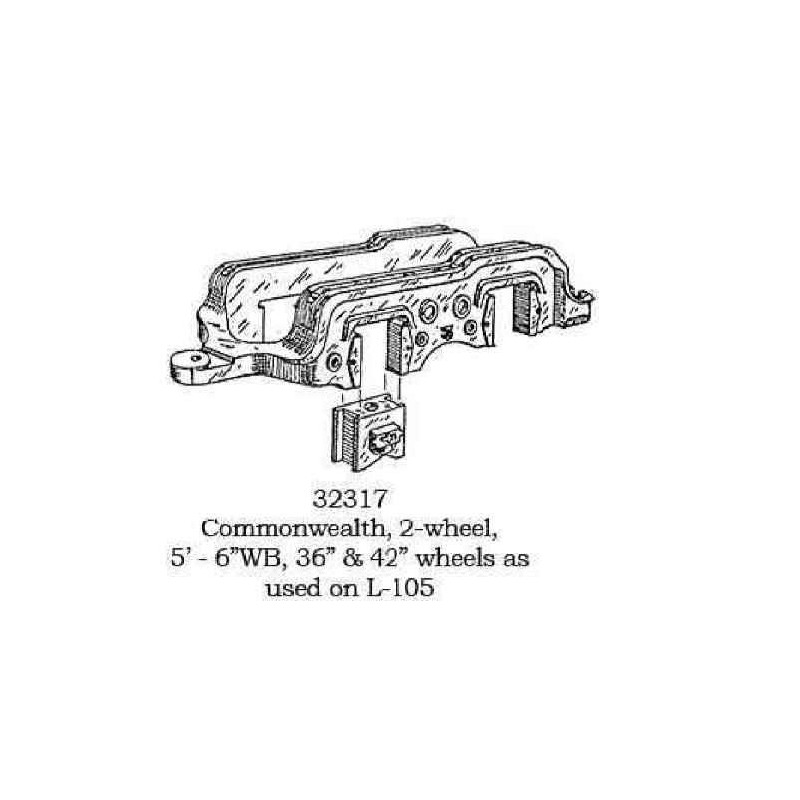PSC 32317 - STEAM LOCOMOTIVE COMMONWEALTH TRAILING TRUCK KIT - HO SCALE