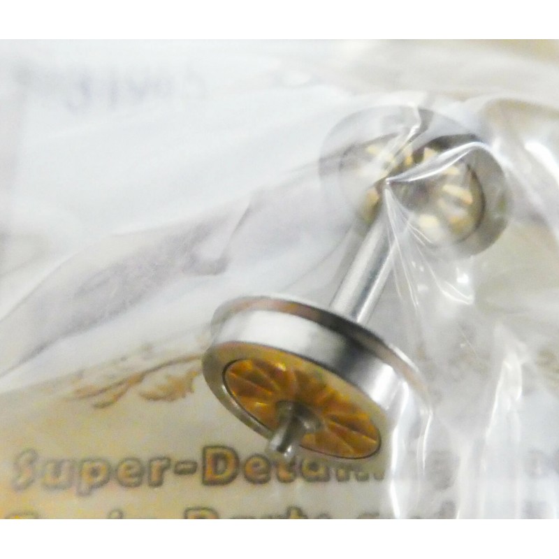 PSC 31945 - 40" 10 SPOKE WHEELSET BLUNT END AXLE - HO SCALE