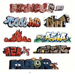 BLAIR LINE 2244 - GRAFFITI - SET 1 - HO SCALE