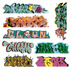 BLAIR LINE 2248 - GRAFFITI - SET 5 - HO SCALE