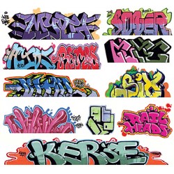 BLAIR LINE 2257 - GRAFFITI - SET 8 - HO SCALE
