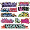 BLAIR LINE 2257 - GRAFFITI - SET 8 - HO SCALE