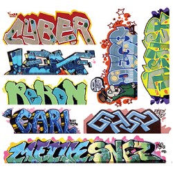 BLAIR LINE 2261 - GRAFFITI - SET 12 - HO SCALE