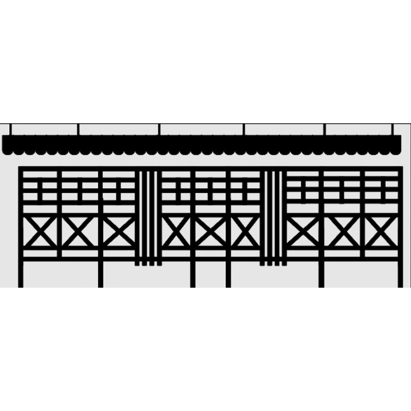 BLACK CAT BC371 - CANADIAN PACIFIC OBSERVATION CAR RAILING - MODERN - HO SCALE