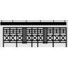BLACK CAT BC371 - CANADIAN PACIFIC OBSERVATION CAR RAILING - MODERN - HO SCALE