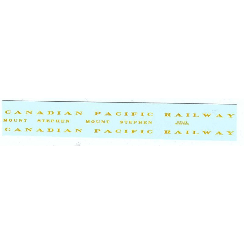 BLACK CAT DECAL - BC374 - CANADIAN PACIFIC MOUNT STEPHEN MODERN LETTERING - HO SCALE