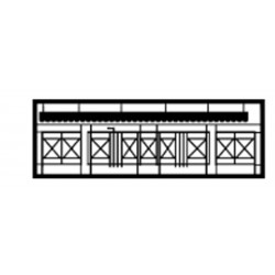 BLACK CAT BC372-N - CANADIAN PACIFIC OBSERVATION CAR RAILING - X PATTERN - N SCALE