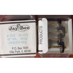 JAYBEE 1012 - 42" METAL WHEELSETS WITH SHOULDER AXLE - HO SCALE