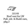 PSC 33149 - LIGHTWEIGHT PASSENGER CAR VENT - HO SCALE