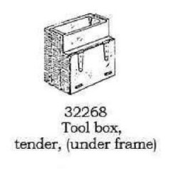 PSC 32268 - STEAM LOCOMOTIVE TOOL BOX - HO SCALE