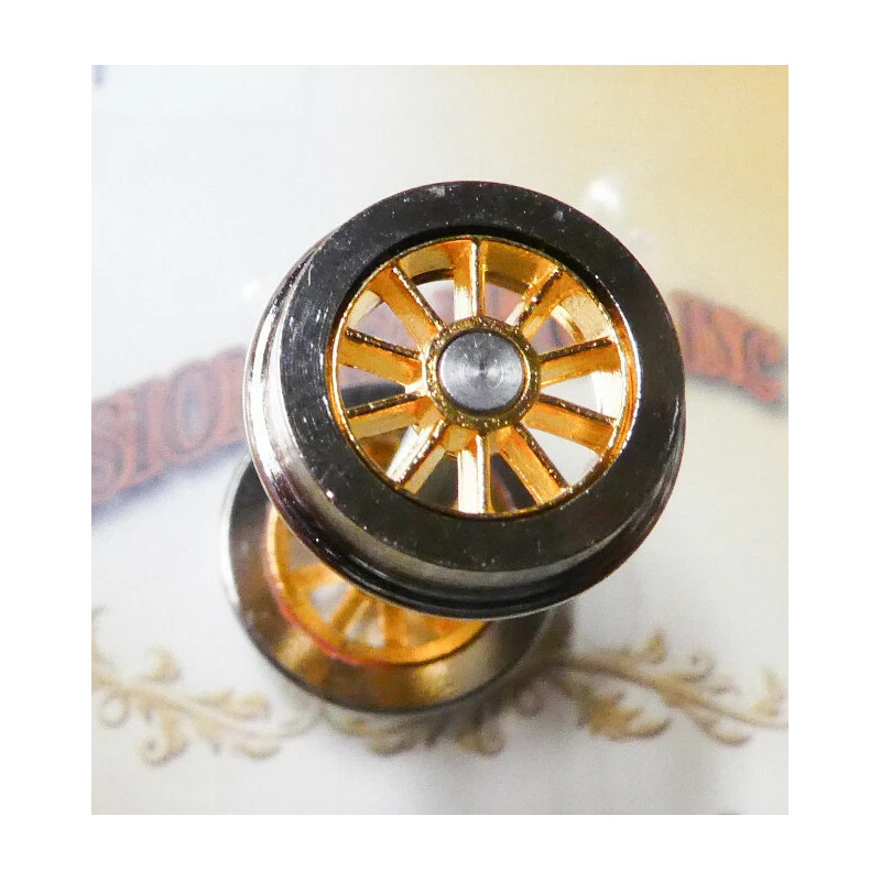 PSC 31944 - 40" 10 SPOKE WHEELSET FLUSH END AXLE - HO SCALE