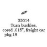 PSC 32014 - TURNBUCKLES - CORED .015" - HO SCALE