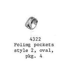 PSC 4322 - FREIGHT CAR POLING POCKETS - O SCALE