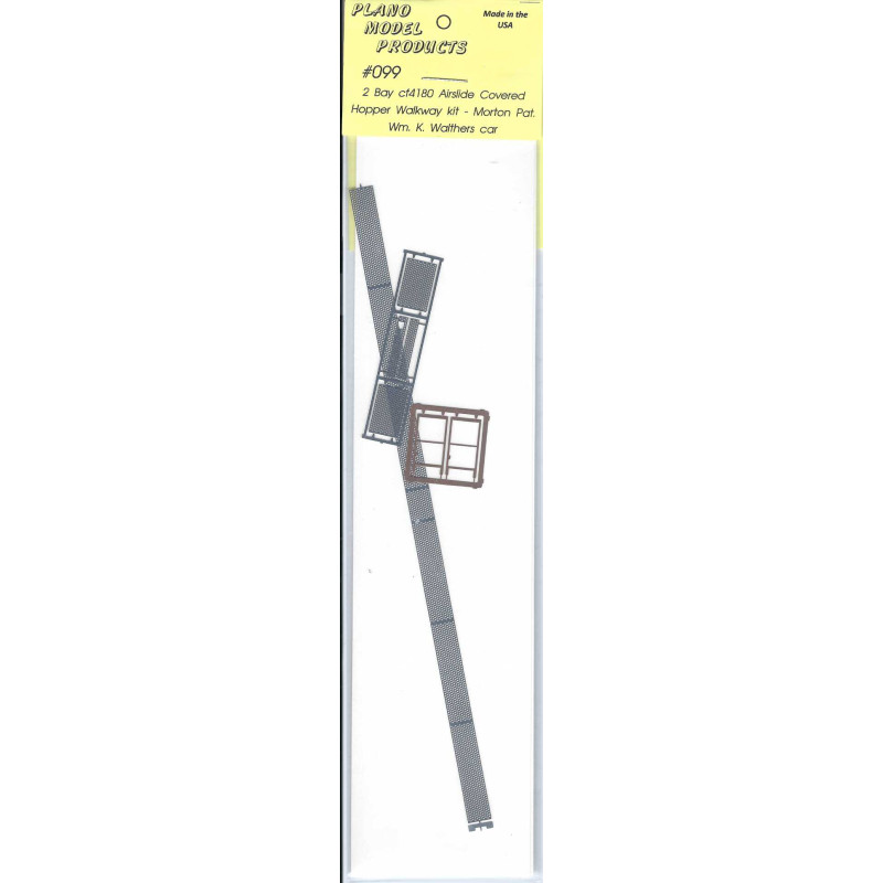 PLANO 099 - 2 BAY 4180cuft AIRSLIDE COVERED HOPPER - MORTON PATTERN - WALTHERS CAR - HO SCALE