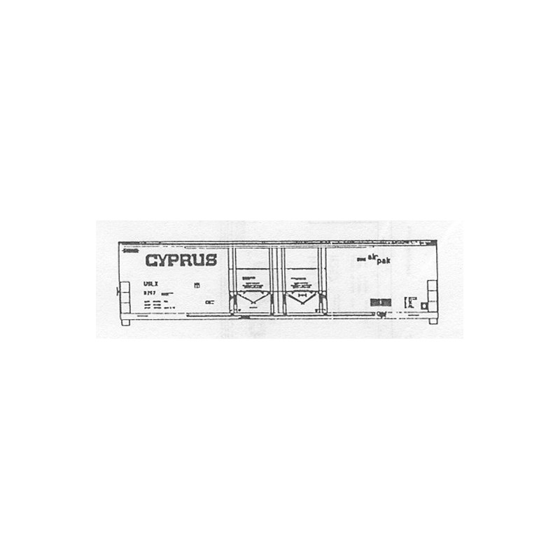 ISP 210-013 - CYPRUS 52' DOUBLE DOOR BOXCAR - HO SCALE