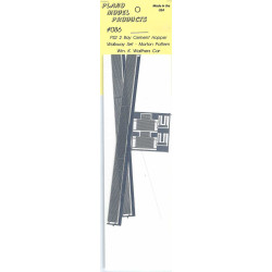 PLANO 086 - PS2 2 BAY CEMENT HOPPER ROOFWALK - MORTON ROUND PATTERN - WALTHERS CAR - HO SCALE