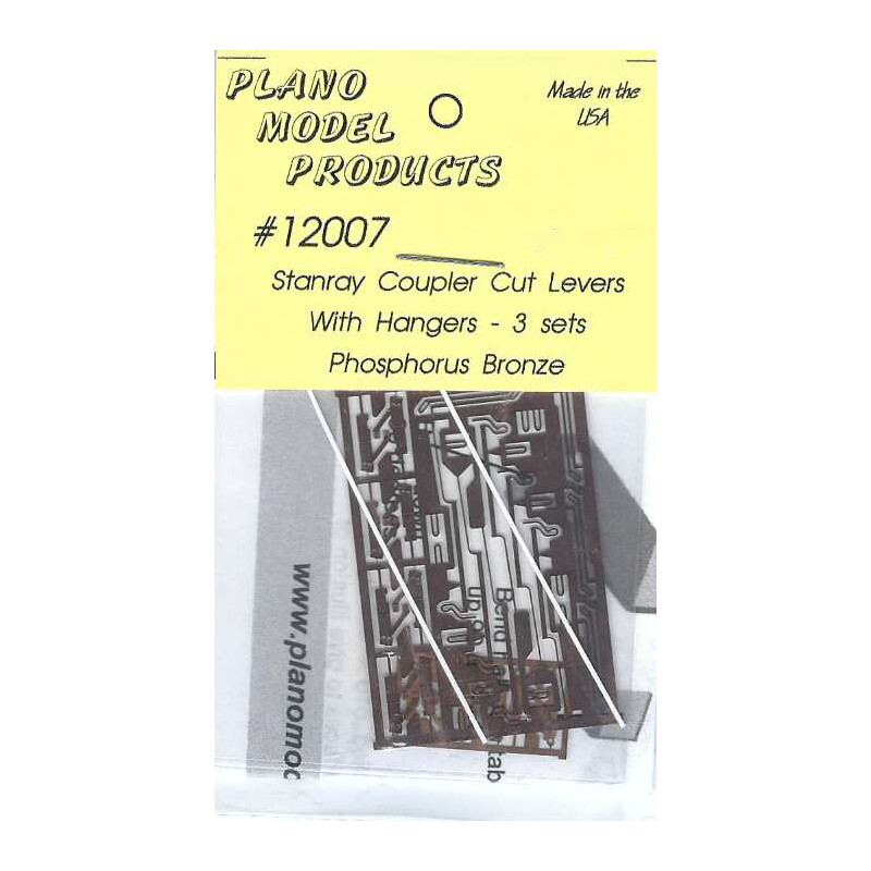 PLANO 12007 - STANRAY COUPLER CUT LEVERS WITH HANGERS - HO SCALE