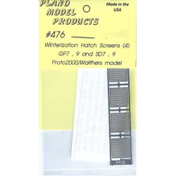 PLANO 476 - DIESEL LOCOMOTIVE WINTERIZATION HATCH SCREENS - HO SCALE
