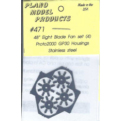 PLANO 471 - DIESEL LOCOMOTIVE 48" EIGHT BLADE FAN SET - PROTO 2000 GP30 HOUSINGS - HO SCALE