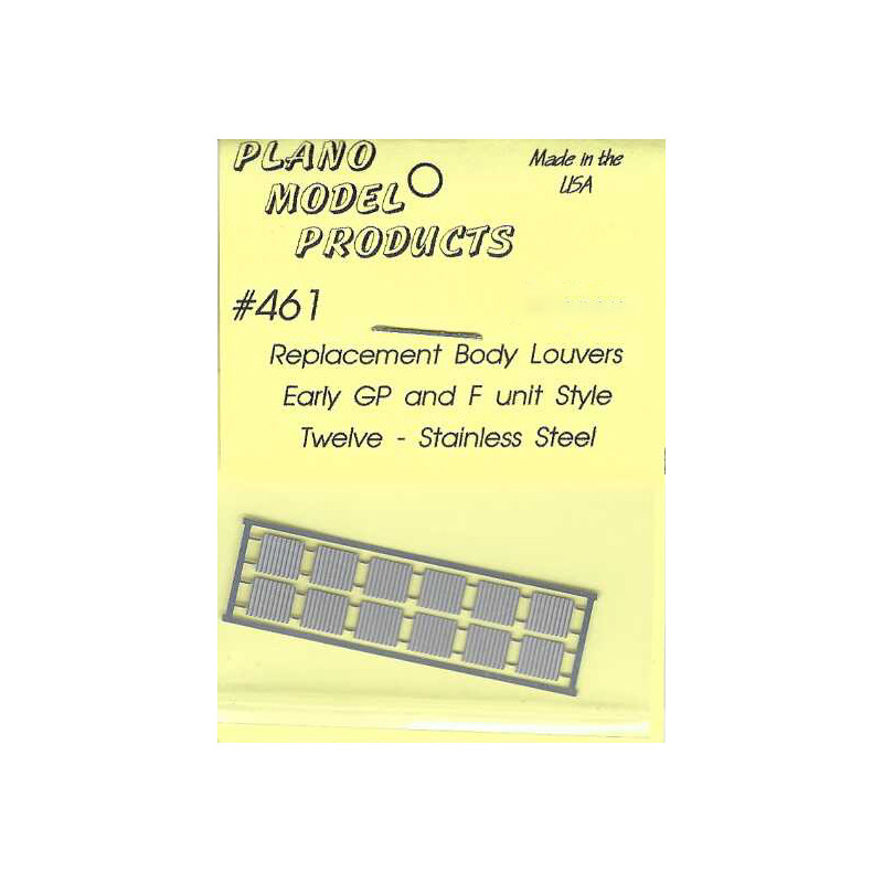 PLANO 461 - EMD DIESEL LOCOMOTIVE LOUVERS - HO SCALE