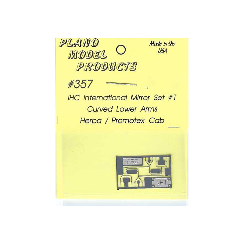 PLANO 357 - IHC INTERNATIONAL MIRROR SET - CURVED LOWER ARMS - HERPA/PROMOTEX CAB - HO SCALE