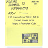 PLANO 357 - IHC INTERNATIONAL MIRROR SET - CURVED LOWER ARMS - HERPA/PROMOTEX CAB - HO SCALE